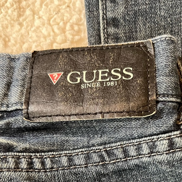 GUESS Vintage Slim Straight Del Mar Fit Jeans 29x30 Y2K Distressed - Picture 9 of 13